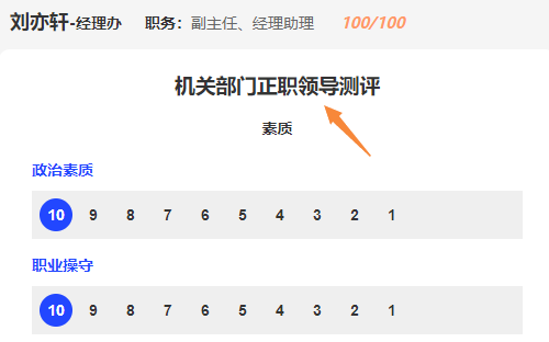 评委端显示的打分卷标题示例