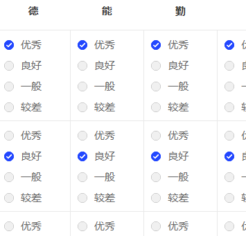 选项长排版样式，采用Radiobutton展示选项的全部内容
