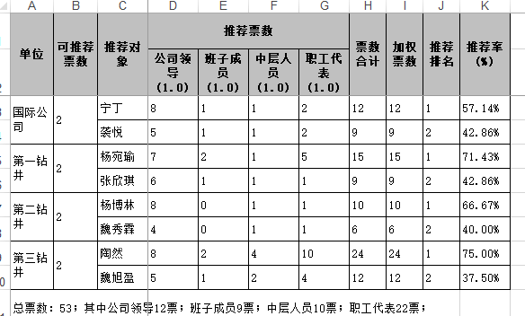 下载投票推荐全部结果表格