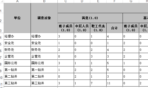 下载问卷调查全部结果表格