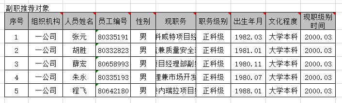 投票推荐对象数据示例