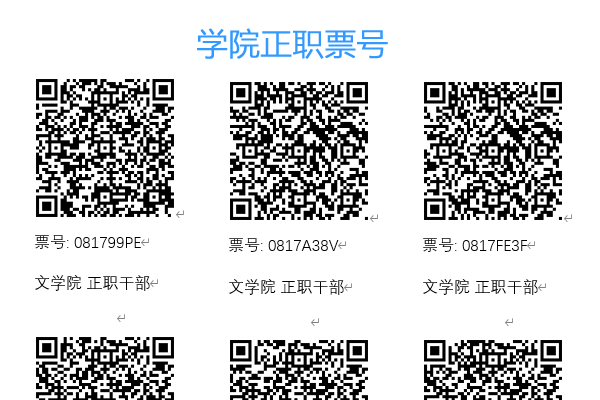 干部民主测评实名登记票号对应评委信息
