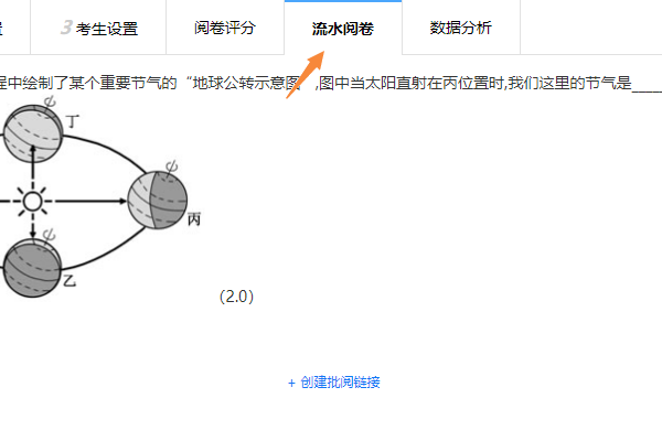 固定试题试卷详情页的流水阅卷栏目