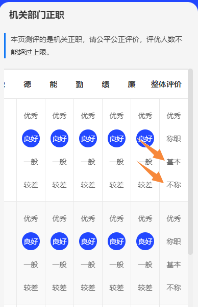 选项短排版在手机端的显示效果示例